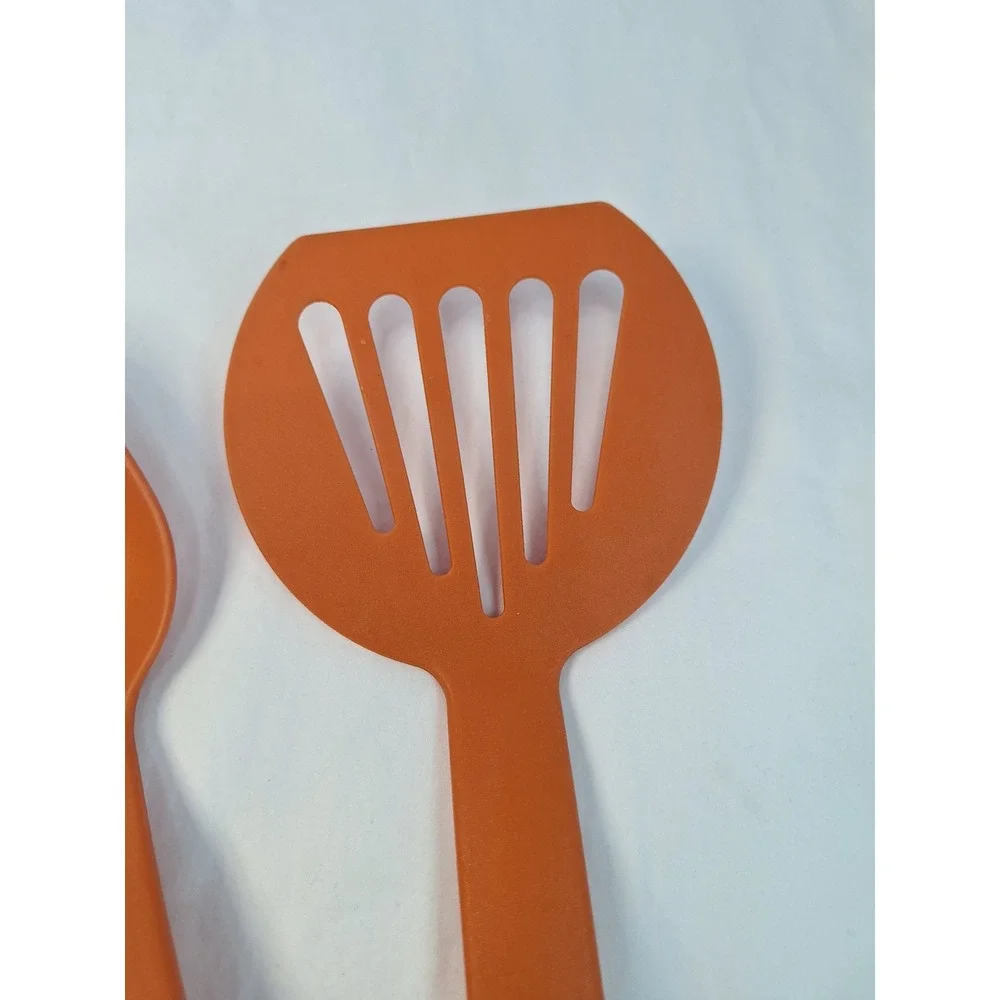 Rachael Ray 3 Piece Nylon Kitchen Tool Set Orange Slotted Turner & Spoons